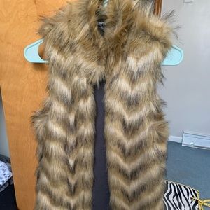 Long fur vest